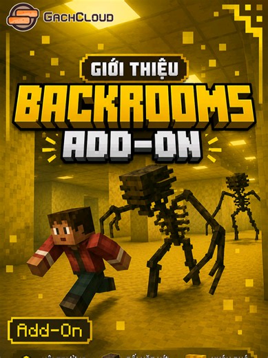 trải nghiệm backrooms trên minecraft bedrock ngay #minecraft #minecraftbedrock #minecraftaddon #backrooms #gachcloud