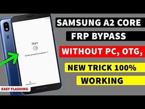 SAMSUNG A2 CORE GOOGLE ACCOUNT BYPASS, FRP LOCK REMOVE | WITHOUT PC