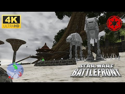 Star Wars Battlefront (2004) 200v200 Battle of Kashyyyk - galactic empire vs rebel alliance