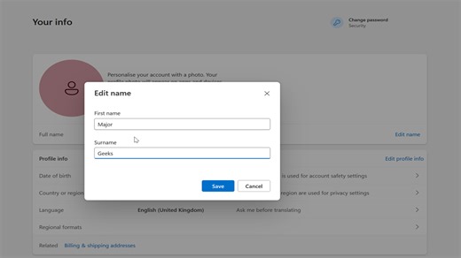 How To Change the Name of a Local or Microsoft Account