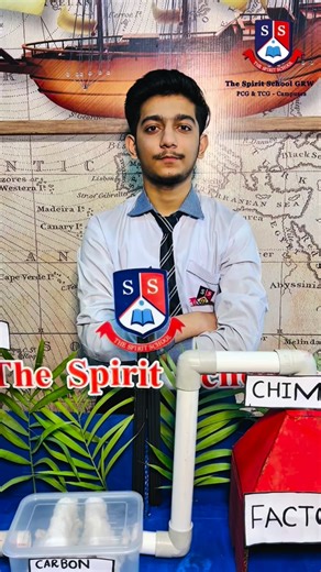 🌱 Turning Waste into Power! ⚡ Our young innovator at The Spirit School GRW – Talha Campus proudly present his science project — “Waste-to-Electricity System with Carbon Purification.” This model shows how we can purify polluted air and one day generate clean energy from waste. A small idea today… a big change for tomorrow! 💡💚 #thespiritschoolgrw #spiritschoolkids #wastetoelectricity #carbonpurification #cleanenergy #futurescientists #ecofriendly #greenpakistan #reelitfeelit #explore | The Spi