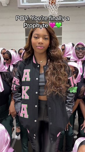 My babes are finally free!!!🩷💚#AKA #1908 #probateseason #iotaphi