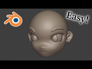 How to make an EASY anime head in Blender - Chibi Tutorial Part 1