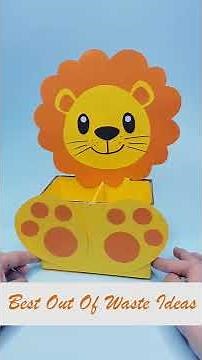 DIY Pen/Pencil Holder | Best out of waste | Lion Pen Stand making at home | Easy Paper Craft