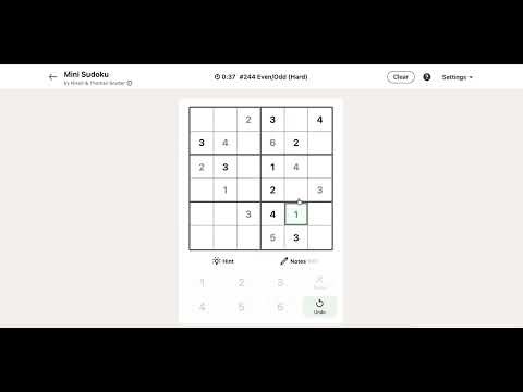 LinkedIn Mini-Sudoku Answer Today | 12 April 2026 - Puzzle #244