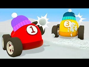 Helper Cars celebrate New Year! Winter compilation of car cartoons for kids about cars and trucks. - Videos For Kids