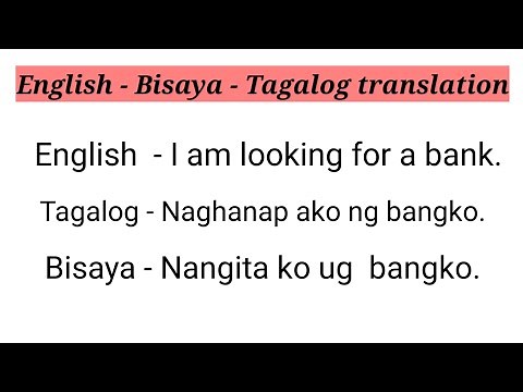 ENGLISH, BISAYA ,TAGALOG TRANSLATION (dictionary)
