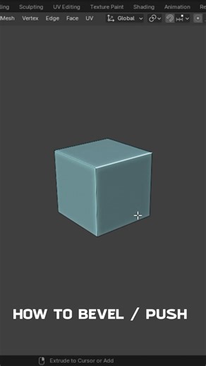 How to bevel Object in blender/ How to push inside bevel edge in blender