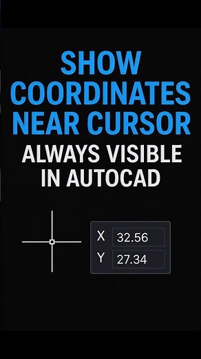 Always Display Cursor Coordinates in AutoCAD | Dynamic Input Pointer Trick