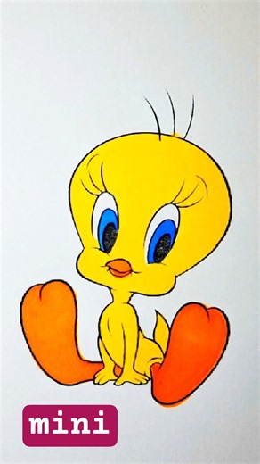Coloring Tweety Bird from Looney Tunes: Satisfying Retro ASMR (Art Comes Alive!)