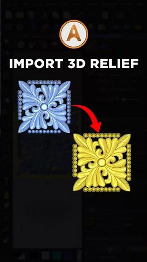 How to import 3D Relief in Artcam #artcam #3d #design #3dmodeling #carvology #shorts #artcam3d