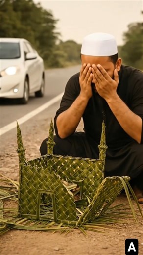 Crushed…💔 But He Rebuilt the Palm Leaf Mosque Again ✂️🕌✨ #shorts #viral #aiart #youtubeshorts