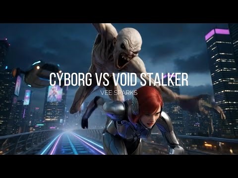 Cyborg VS Void Stalker #aivideo #cyberpunk #cinematic