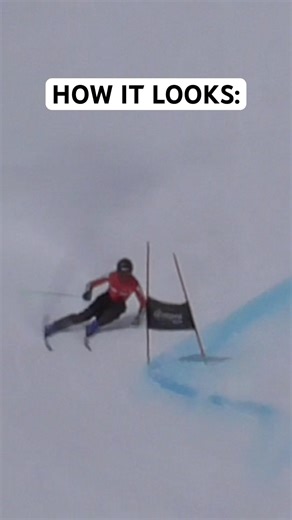 How It Looks VS How It Feels Skiing Giant Slalom #skiing #giantslalom #raceskiing