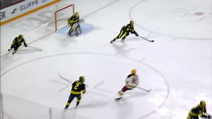 Gavin Brindley after scoring the game-winning goal #GoBlue〽️ | Michigan Hockey