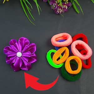 Beautiful Hair band flower making diy-Hair band embroidery flower | Dian Embroidery
