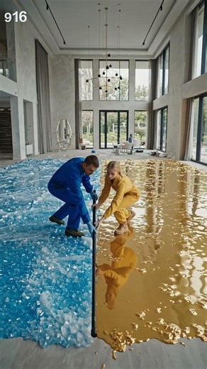 FROZEN CRYSTAL vs MOLTEN GOLD FLOOR IS INSANE! 😱🔥❄️✨ Luxury Epoxy Transformation