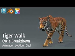 Tiger Walk Cycle: 3D Animation Breakdown