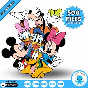 Mickey and Friends SVG Bundle: Cricut & Silhouette Cut Files (digital Download) - Etsy