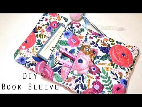 DIY Book Sleeve with Pockets | Quilted Book Cover
