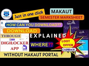 MAKAUT || MARKSHEET/GRADE CARD UPLOAD IN DIGILOCKER || #makaut #makautmarksheetupload #digilocker