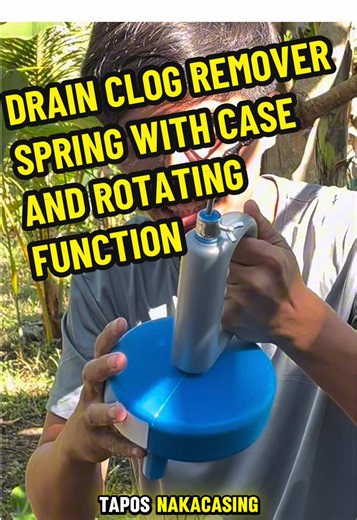 DRAIN CLOG REMOVER SPRING WITH CASE AND ROTATING FUNCTION “Drain Clog Remover Spring with Case & Rotating Function 🛠️🚿 Flexible, easy to use, at mabilis tanggal-barado sa lababo at drains!” #HomeTools #DIYFix #PlumbingTools #HomeEssentials #TikTokMadeMeBuyIt