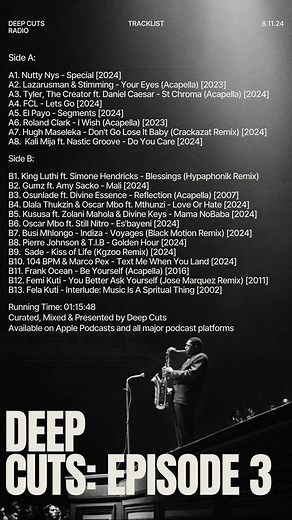 Deep Cuts Radio Show Episode 3 Featuring Nutty Nys, Oscar Mbo, Kususa & More