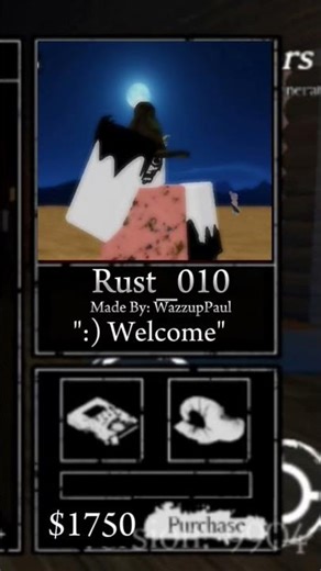 Rust _010 Forsaken Concept #forsaken #forsakenroblox #shorts