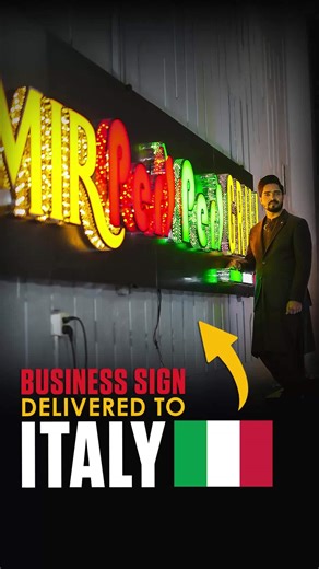 Mubashir Advertising Agency (3D & LED Sign Boards) on Instagram: "Restaurant 3D LED Signboard Delivered to Italy 🇮🇹 WhatsApp: https://wa.me/923219450770 This 3D signboard was made for Amir Peri Peri Grill and delivered to Italy 🇮🇹. Bold colors. Bright lighting. Strong visibility. Designed to stand out in busy streets and attract attention instantly. In competitive food markets, a powerful signboard is not optional. It’s how a brand gets noticed. #BusinessSigns #BusinessSign #3Dsignage #Signa
