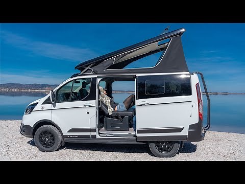 Der Camper Ford Nugget Trail mit Differenzialsperre statt Allrad 4x4 im Offroad Test am Herzogstand