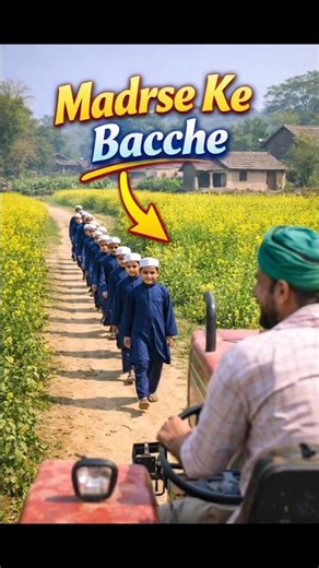 Village Madrasa Kids Walking Together ❤️ | Beautiful Islamic Scene