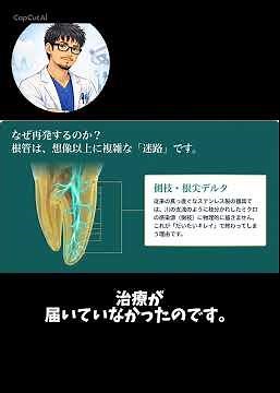 【抜歯宣告を覆す】前歯の根の先の黒い影が消えた！専門医が導く根の先の病変を治癒へともたらす精密根管治療 #根管治療 #精密根管治療 #根の先の膿 #根尖病変 #マイクロスコープ #歯内療法専門医