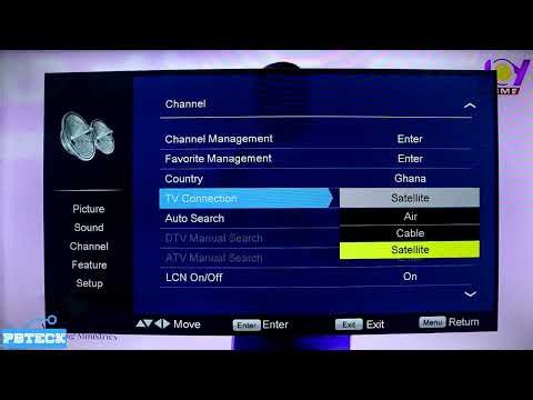 💎 How To Scan Digital TV Channels On Amcon Tv | Smart TV | Pbteck