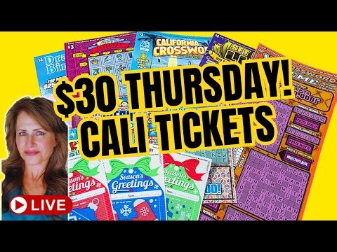$30 THURSDAY CALIFORNIA TICKETS LOTTERY SCRATCH OFF TICKETS #lottery