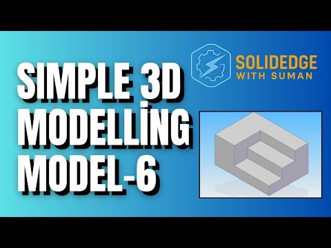 Solid Edge V19 Tutorial: How to Create 3DModel from 3D Sketch (Model 6) | Kannada + English