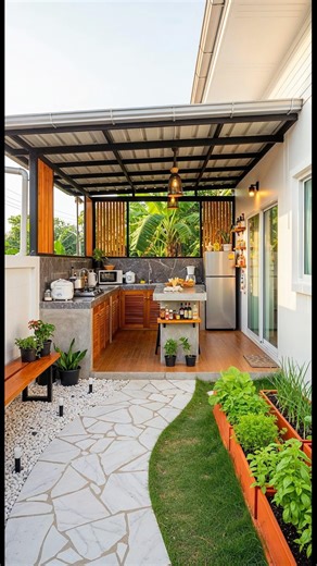 Ideas for extending the kitchen at the back of the house.