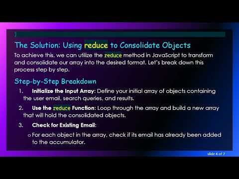 Merging Duplicate Objects in JavaScript Arrays: A Clear Guide to Consolidating Data Using email