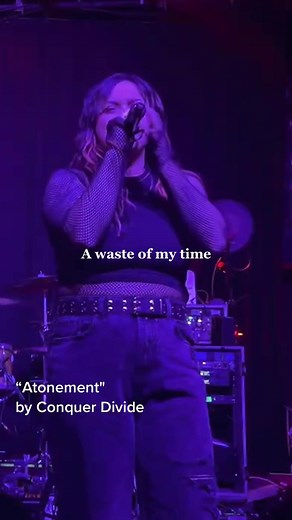 "Atonement" by #conquerdivide #rockband #metalcore #fyp #octane #girlb...