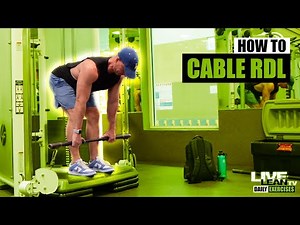 How To: Cable Romanian Deadlift With Dual Hook Straight Bar (RDL)