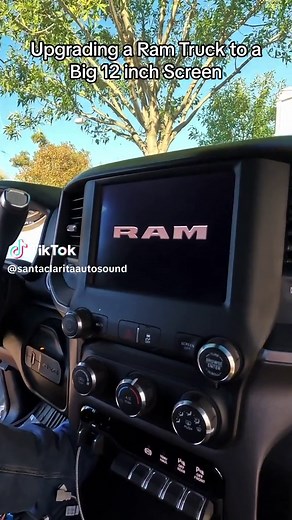 Upgrading a Ram Truck to a Big 12 inch Screen #ram #ramtrucks #viral #tiktok #foryourpage #fyp #bigscreen