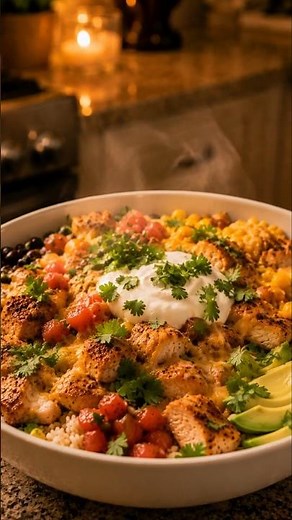 Healthy Chicken Burrito Bowl in Minutes