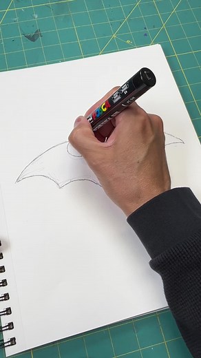 How to draw the Batman logo. What color should I use next to draw the Batman logo #f #p #asmr #triggers #asmrsounds #satisfying #sounds #draw #howto #batman