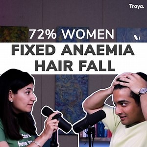 8.2K views · 481 reactions | Struggling with anemia-induced hair fall? Say hello to Traya! Our holistic treatment is specially designed for specially for you, with: ✅ A hair test to identify the root cause ✅ A personalized treatment plan tailored to your unique needs ✅ Ayurvedic Santulan to fix anemia ✅ Growth Actives for faster hair growth results Join our community of happy and satisfied customers today - let's fix that hair fall! | Traya | Facebook