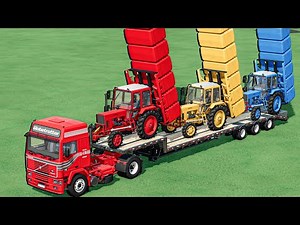Work With Colors - +100 BALE LOADING with Mini Tractors ! Farming Simulator 22
