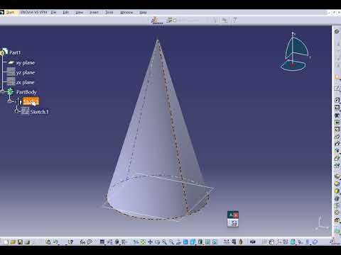 CATIA V5 for Beginners: How to Revolve a Cone - 9