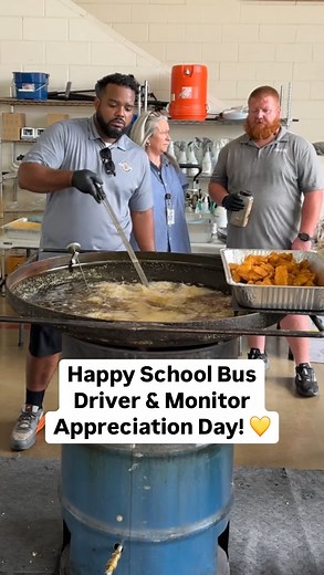 🚍 Today is School Bus Driver & Monitor Appreciation Day! 🎉 Lake Travis ISD is proud to join school districts across the nation in celebrating our incredible transportation team on April 22, 2025. 🐟 In honor of their hard work and dedication, our friends at @holttruckcenters treated our staff to a special fish fry lunch! 💛 At LTISD, we rely on the commitment of 62 drivers and 17 monitors who safely transport students across 62 daily routes, including 17 specialized routes for students with sp