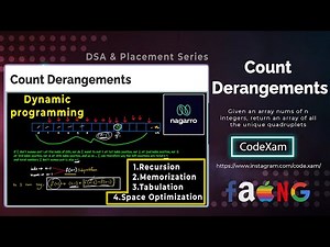 Count Derangements | 4 Approaches | Dynamic Programming | Nagarro Summer internship