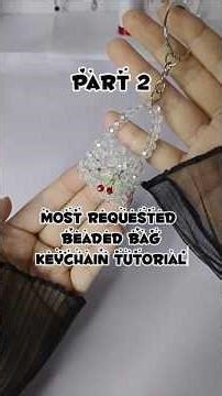 part 2 of beaded bag keychain tutorial make sure to subscribe for part 3🌷✨ #shorts #vuralvideo #diy
