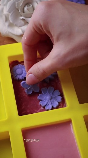 Creating Stunning Floral Soap Bars on Marble | Soap Making TikTok