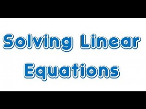Solving Linear Equations